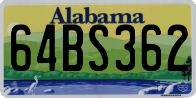 AL license plate 64BS362