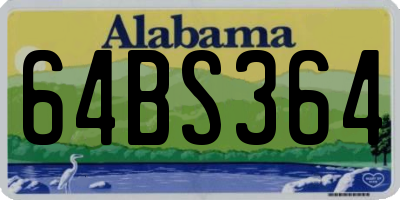 AL license plate 64BS364