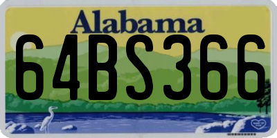 AL license plate 64BS366