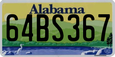 AL license plate 64BS367