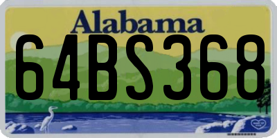 AL license plate 64BS368