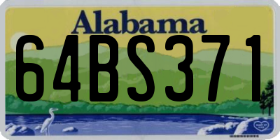 AL license plate 64BS371