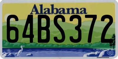 AL license plate 64BS372