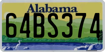 AL license plate 64BS374