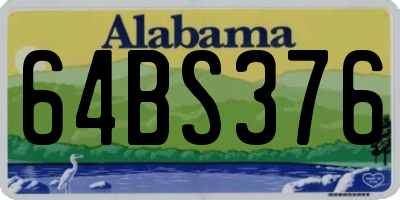 AL license plate 64BS376