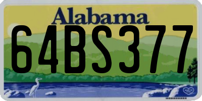 AL license plate 64BS377