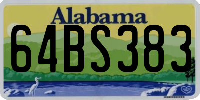 AL license plate 64BS383