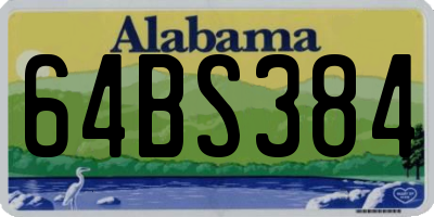 AL license plate 64BS384