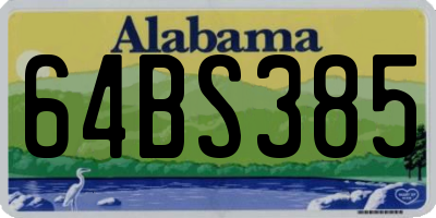 AL license plate 64BS385