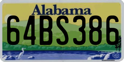 AL license plate 64BS386