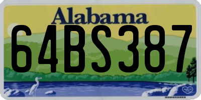 AL license plate 64BS387