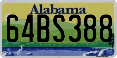 AL license plate 64BS388