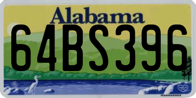 AL license plate 64BS396