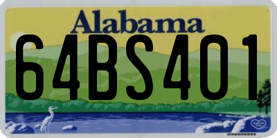 AL license plate 64BS401