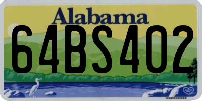 AL license plate 64BS402