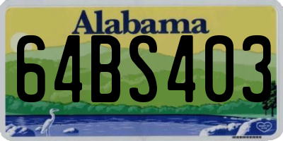 AL license plate 64BS403
