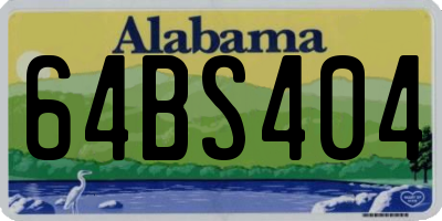 AL license plate 64BS404