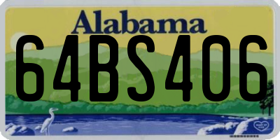 AL license plate 64BS406