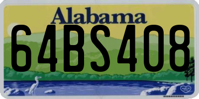 AL license plate 64BS408
