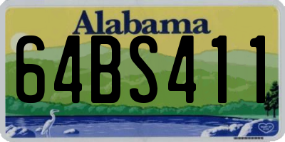 AL license plate 64BS411