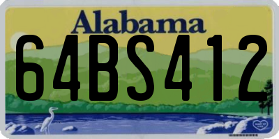 AL license plate 64BS412