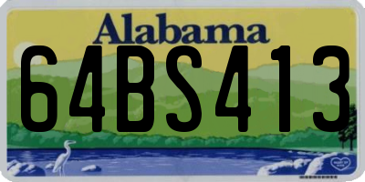 AL license plate 64BS413