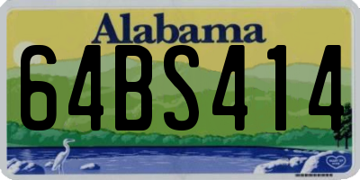 AL license plate 64BS414