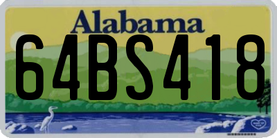 AL license plate 64BS418