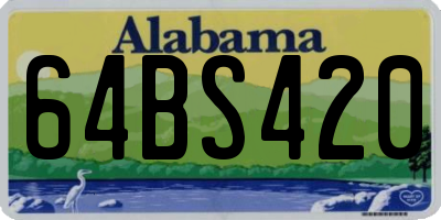 AL license plate 64BS420