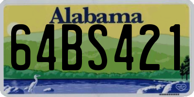 AL license plate 64BS421