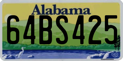 AL license plate 64BS425