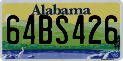 AL license plate 64BS426