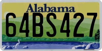 AL license plate 64BS427
