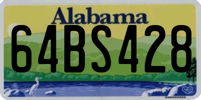 AL license plate 64BS428