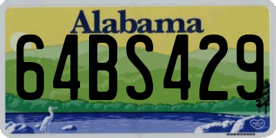 AL license plate 64BS429