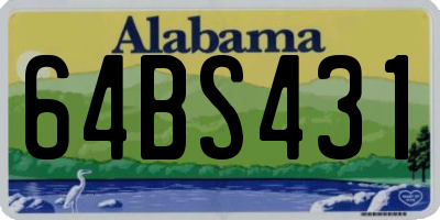 AL license plate 64BS431