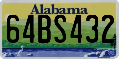 AL license plate 64BS432