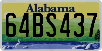 AL license plate 64BS437