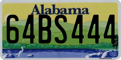 AL license plate 64BS444