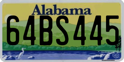 AL license plate 64BS445
