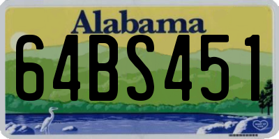 AL license plate 64BS451