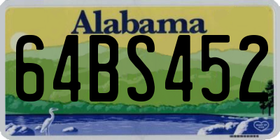 AL license plate 64BS452