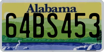 AL license plate 64BS453