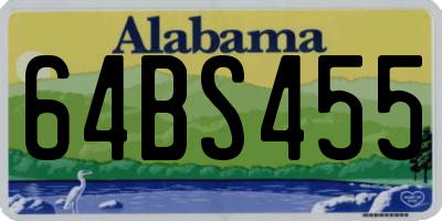 AL license plate 64BS455