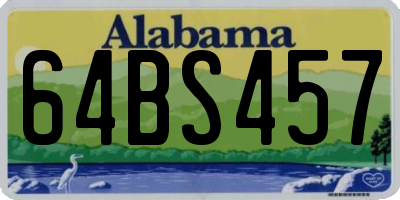 AL license plate 64BS457