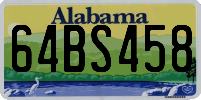 AL license plate 64BS458