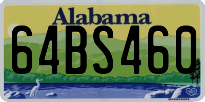 AL license plate 64BS460