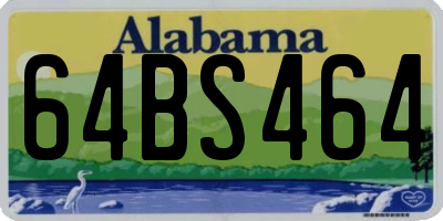 AL license plate 64BS464