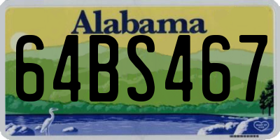 AL license plate 64BS467