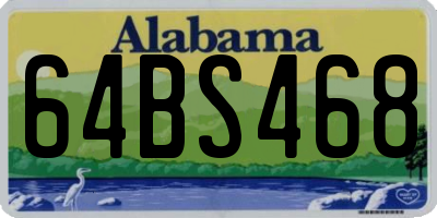 AL license plate 64BS468